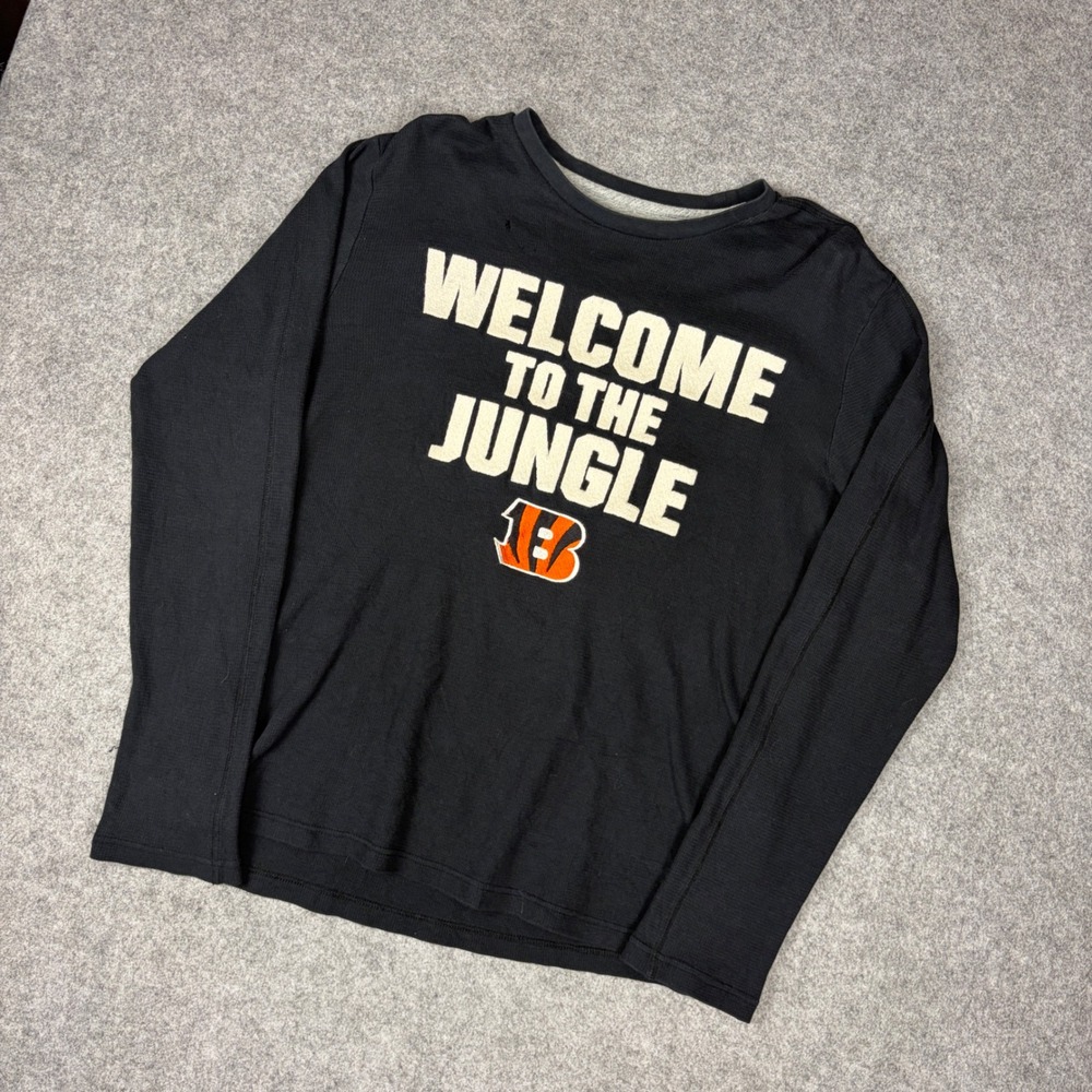 Nike Cincinnati Bengals Welcome To The Jungle Thermal Shirt Mens Medium Black